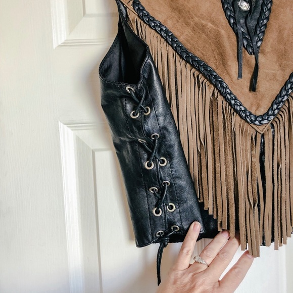 Hot Leathers Fringe Motorcycle Vest - Picture 3 of 3